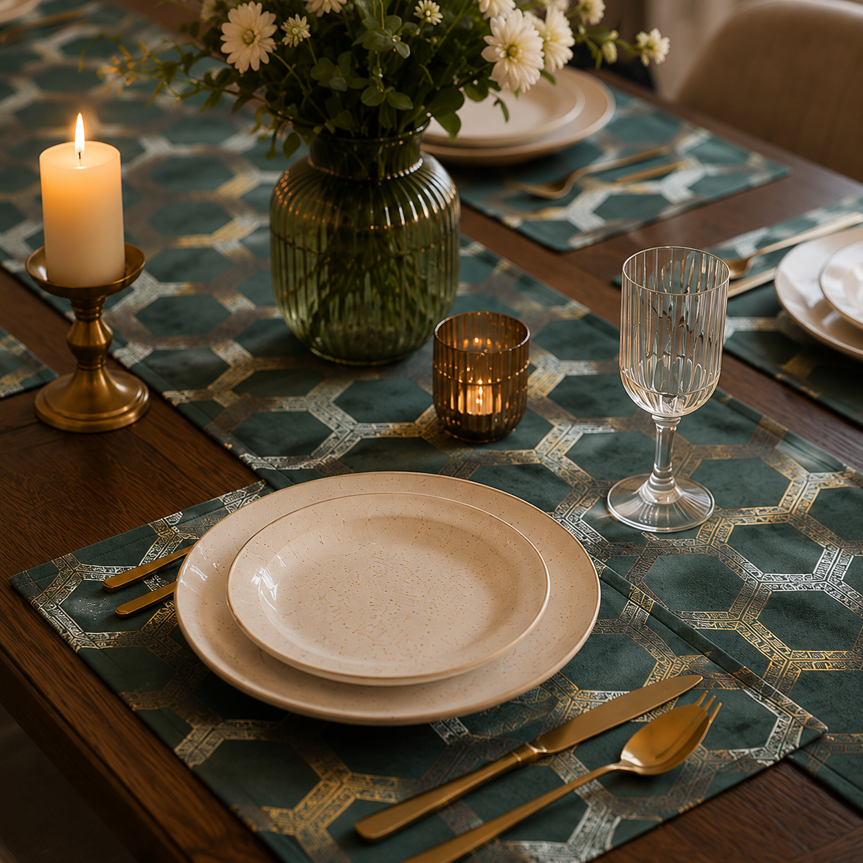 Green Table set