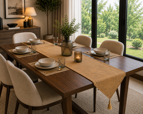 Plain Self Brown Table set