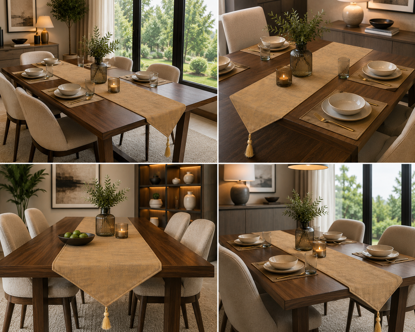 Plain Self Brown Table set